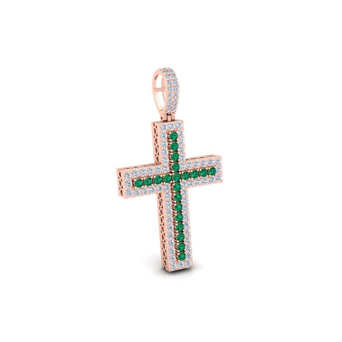 Fancy Cross Pendent 3d Model and Render detail 3D print model_4