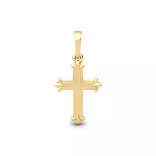 Simple Cross Pendent 3d Model and Render