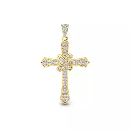 Cross Pendent 2 3d Model and Render 