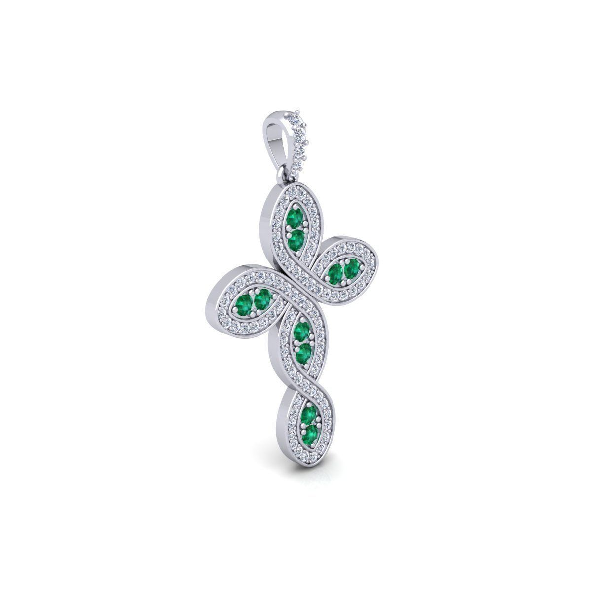 Fancy Cross Pendent 1 3d Model and Render 3D print model_5