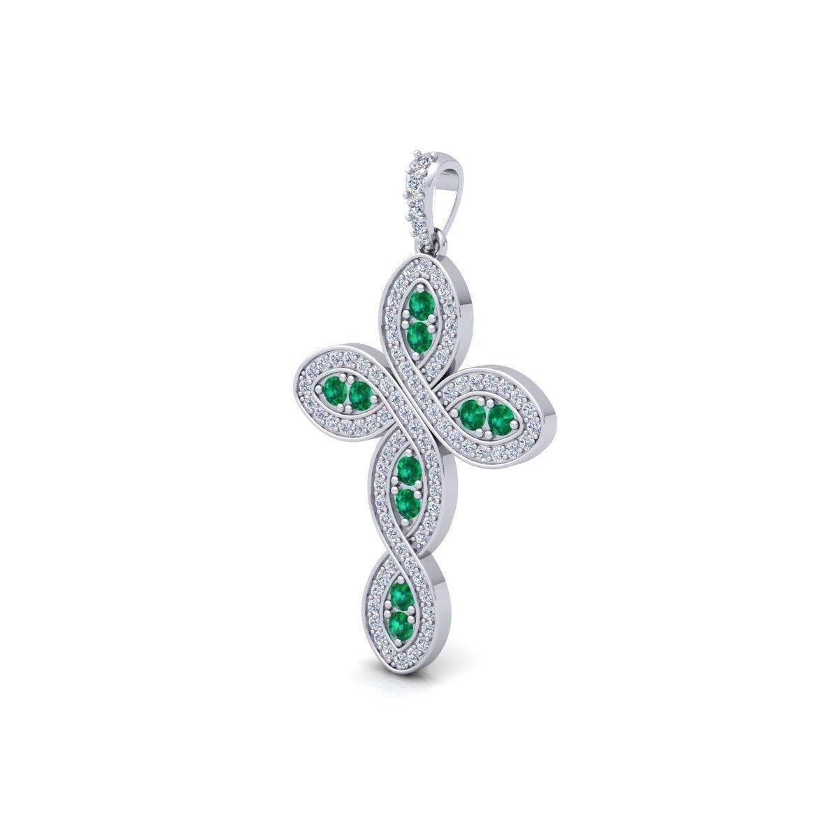 Fancy Cross Pendent 1 3d Model and Render 3D print model_8