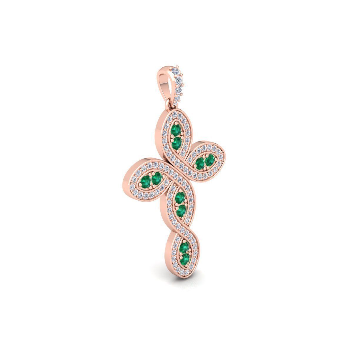Fancy Cross Pendent 1 3d Model and Render 3D print model_4