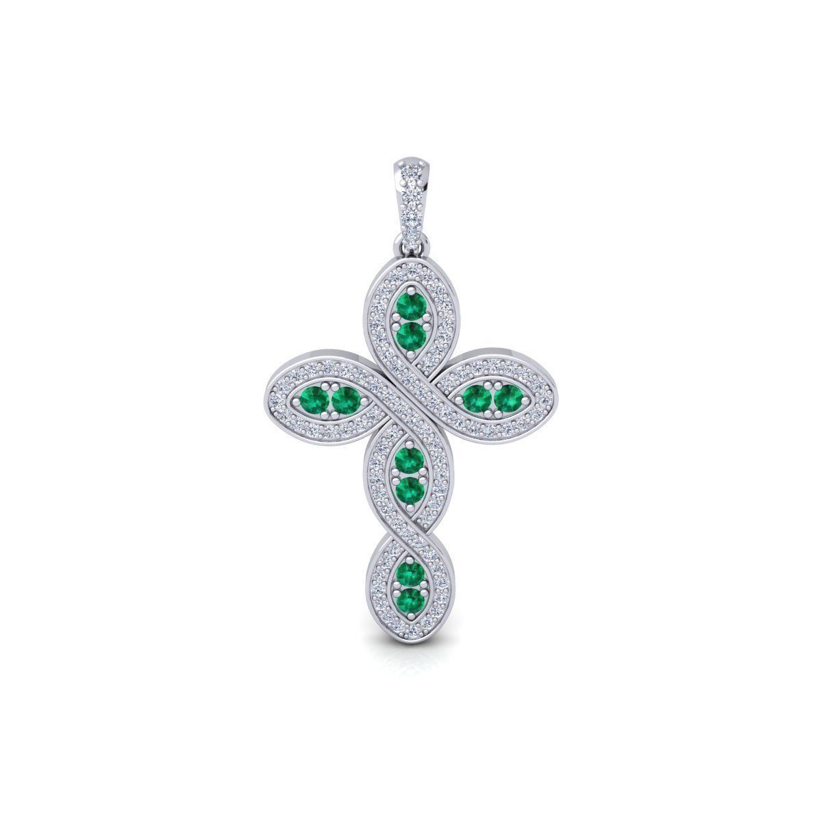 Fancy Cross Pendent 1 3d Model and Render 3D print model_2