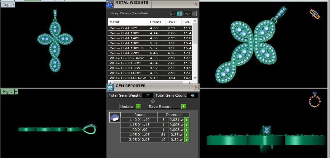 Fancy Cross Pendent 1 3d Model and Render 3D print model_10