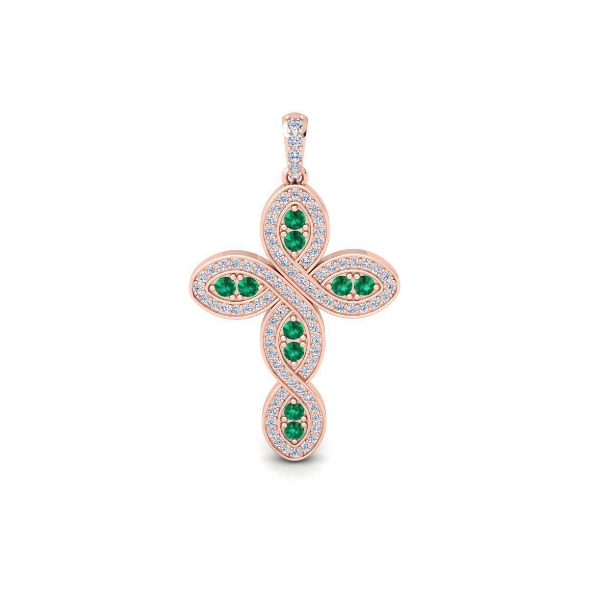 Fancy Cross Pendent 1 3d Model and Render 3D print model_1