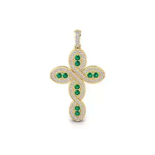 Fancy Cross Pendent 1 3d Model and Render 