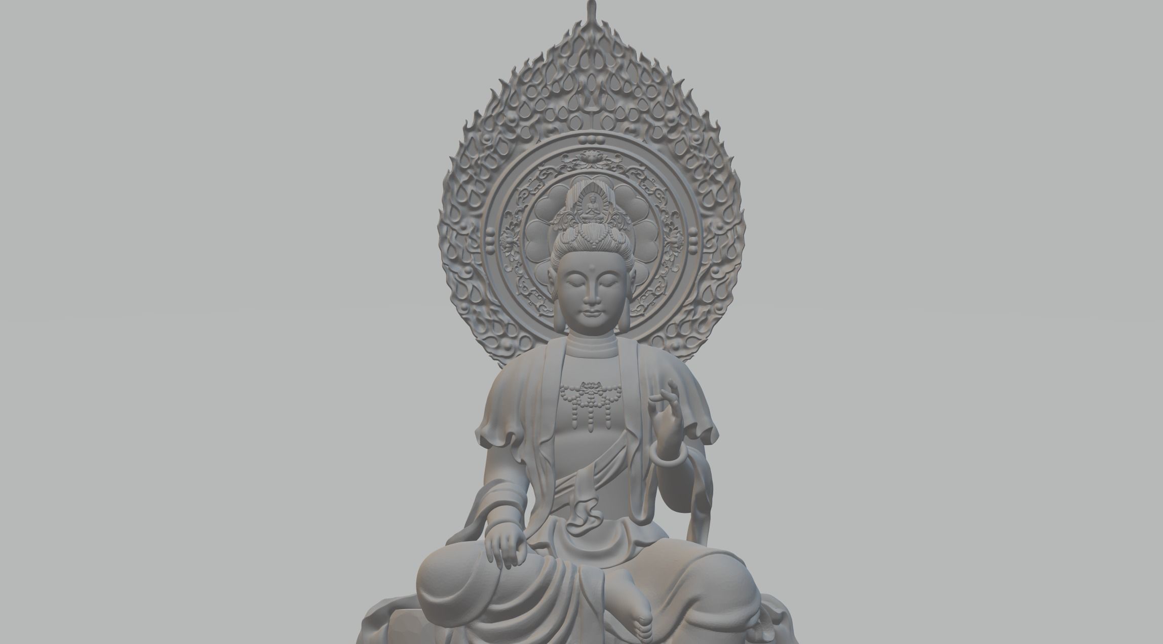 Backlit Guanyin 3D model 3D printable | CGTrader