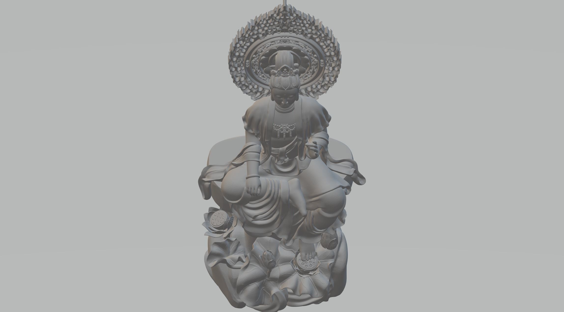 Backlit Guanyin 3D model 3D printable | CGTrader