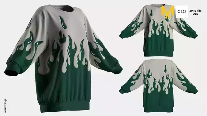 Streetwear Flames Sweater