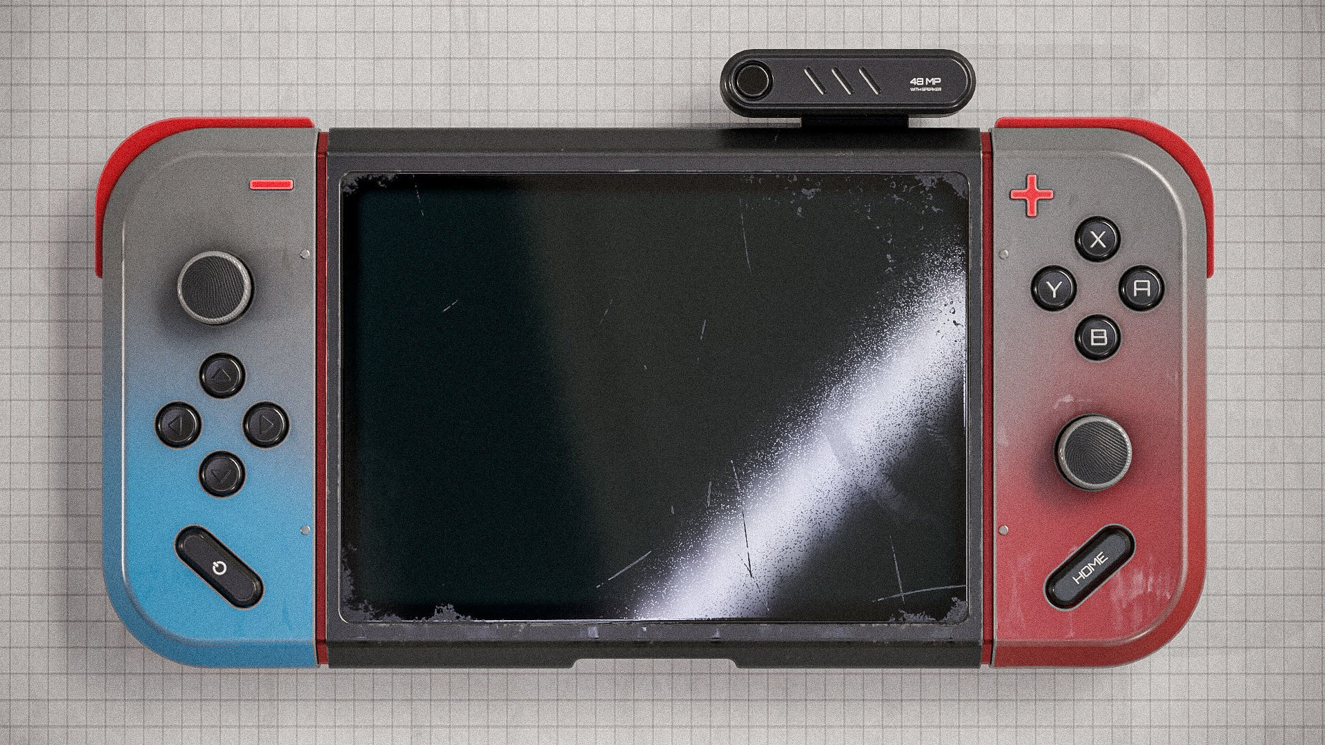 3D Gamepad Controller PBR Low-poly 3D model_16