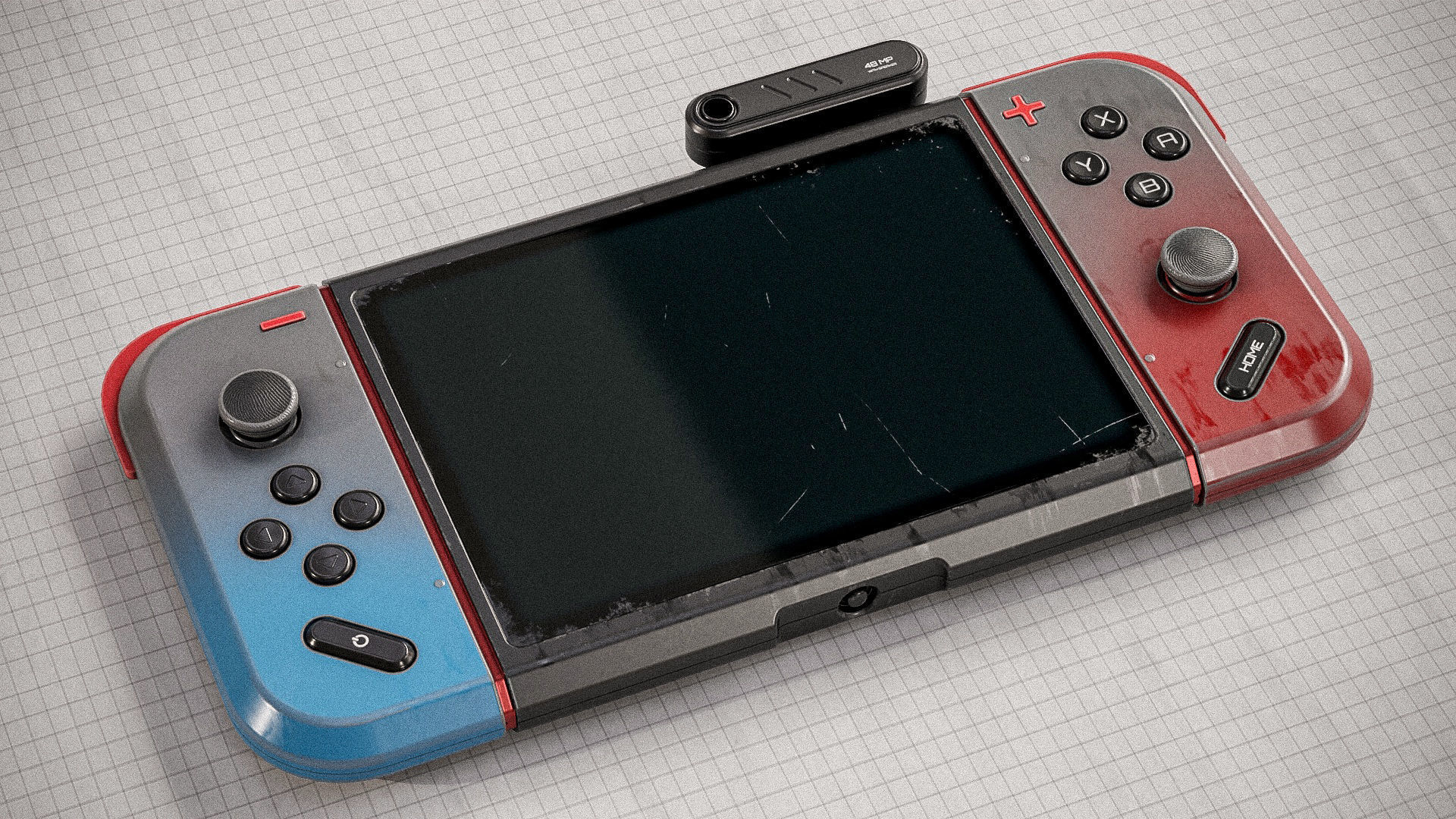 3D Gamepad Controller PBR Low-poly 3D model_2