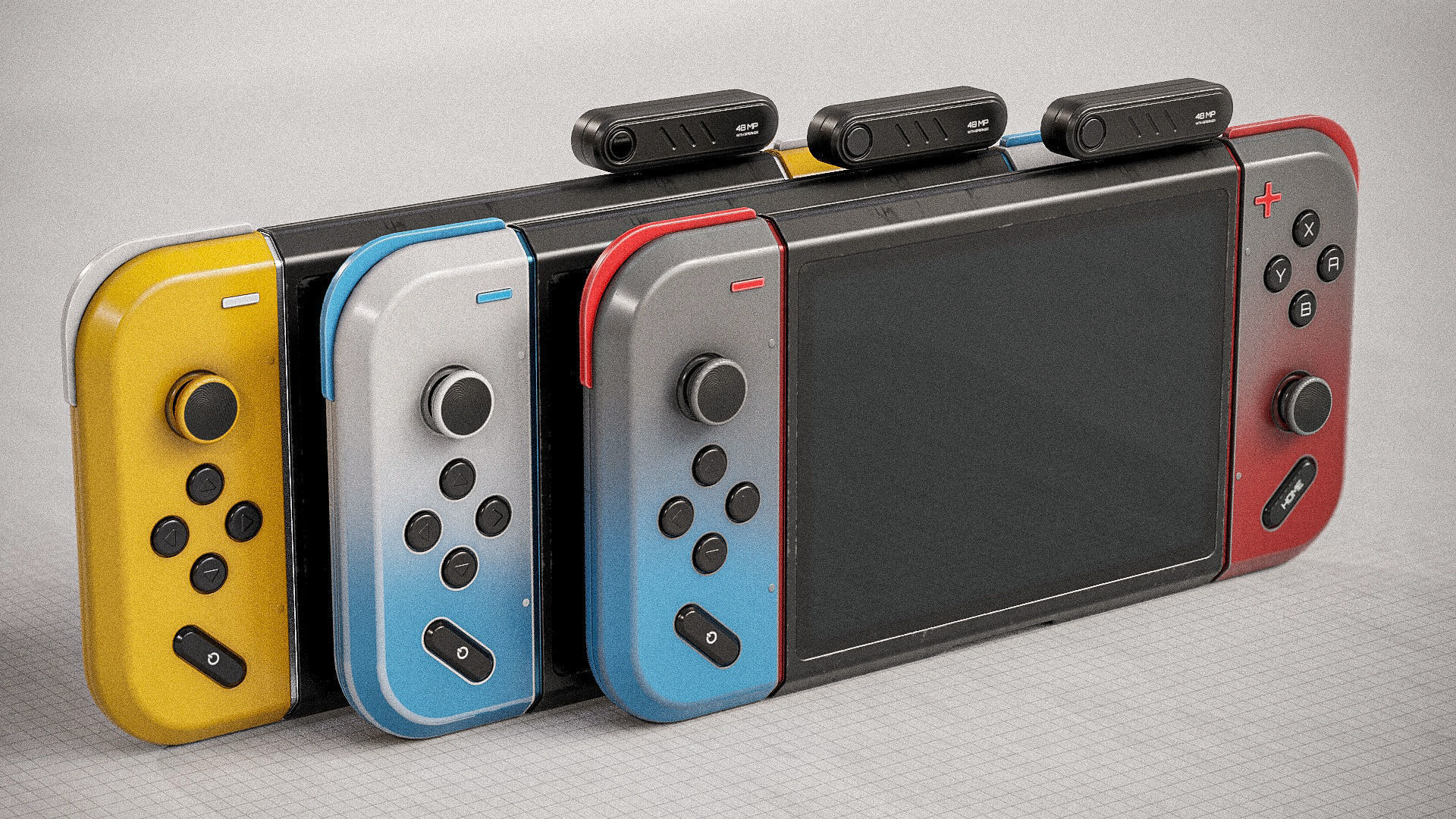 3D Gamepad Controller PBR Low-poly 3D model_10