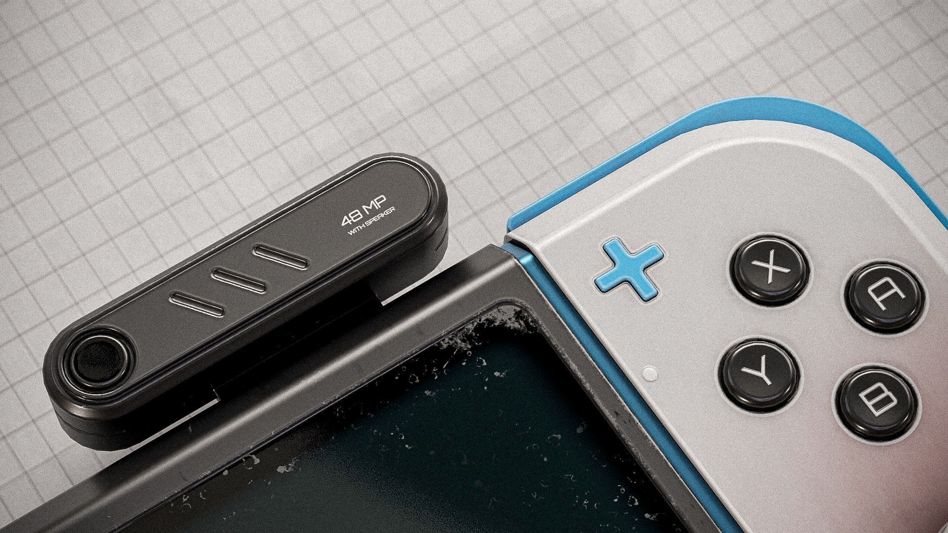 3D Gamepad Controller PBR Low-poly 3D model_19