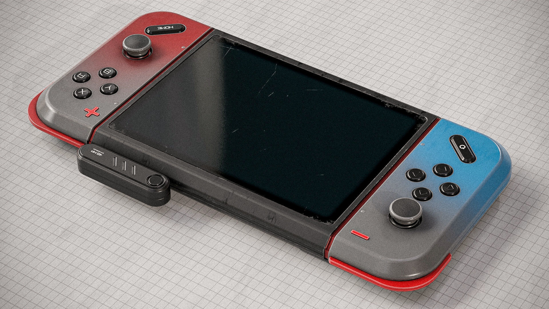 3D Gamepad Controller PBR Low-poly 3D model_14