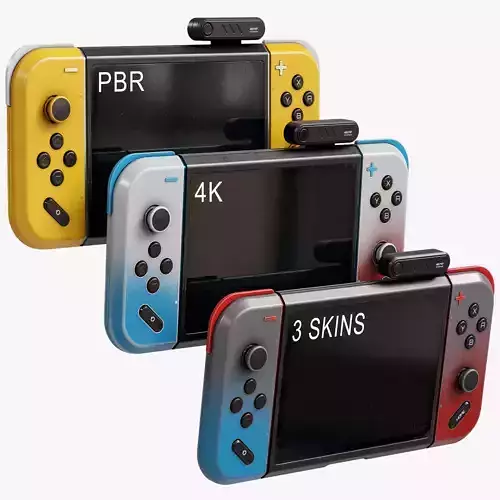 3D Gamepad Controller PBR Low-poly 3D model