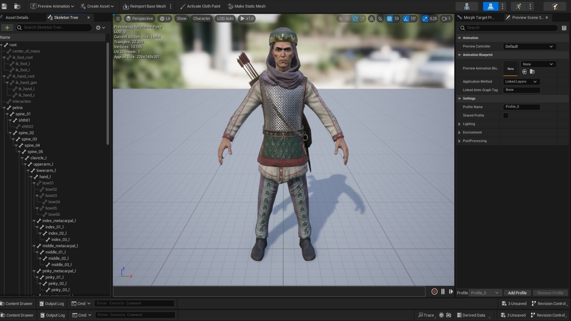 Persian 3 archer A pose Low-poly character redy for game Low-poly 3D model_18