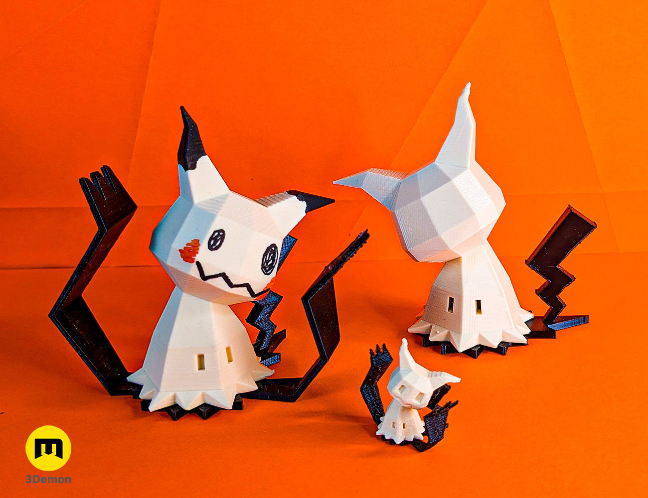 Mimikyu Low Poly Pokemon 3D print model_1