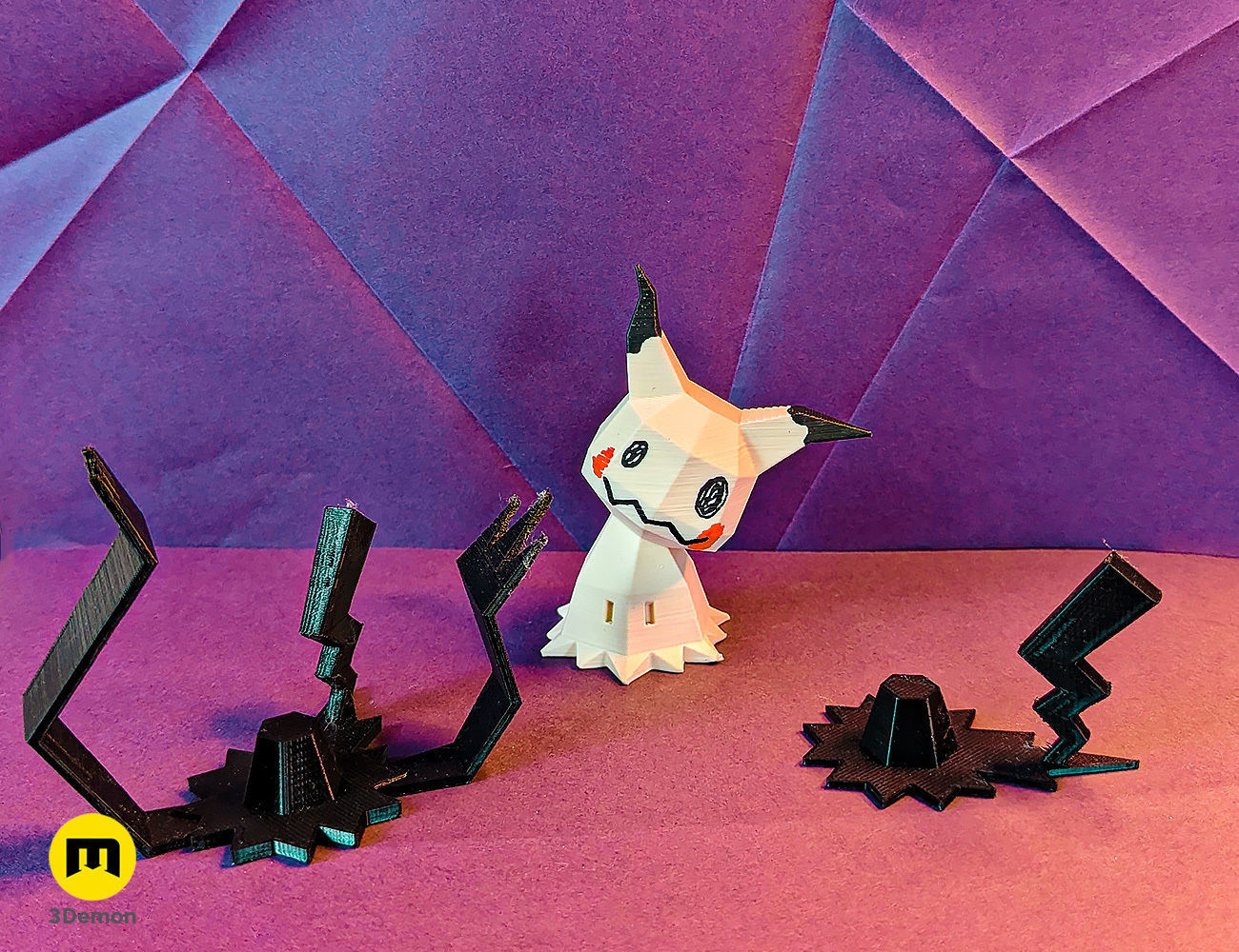 Mimikyu Low Poly Pokemon 3D print model_2