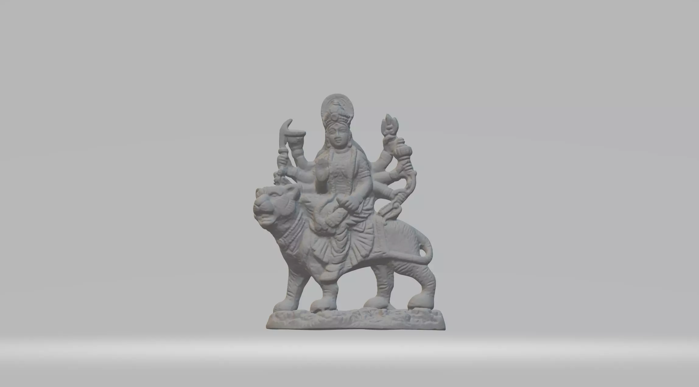 Bodhisattva riding a tiger 3D print model_0
