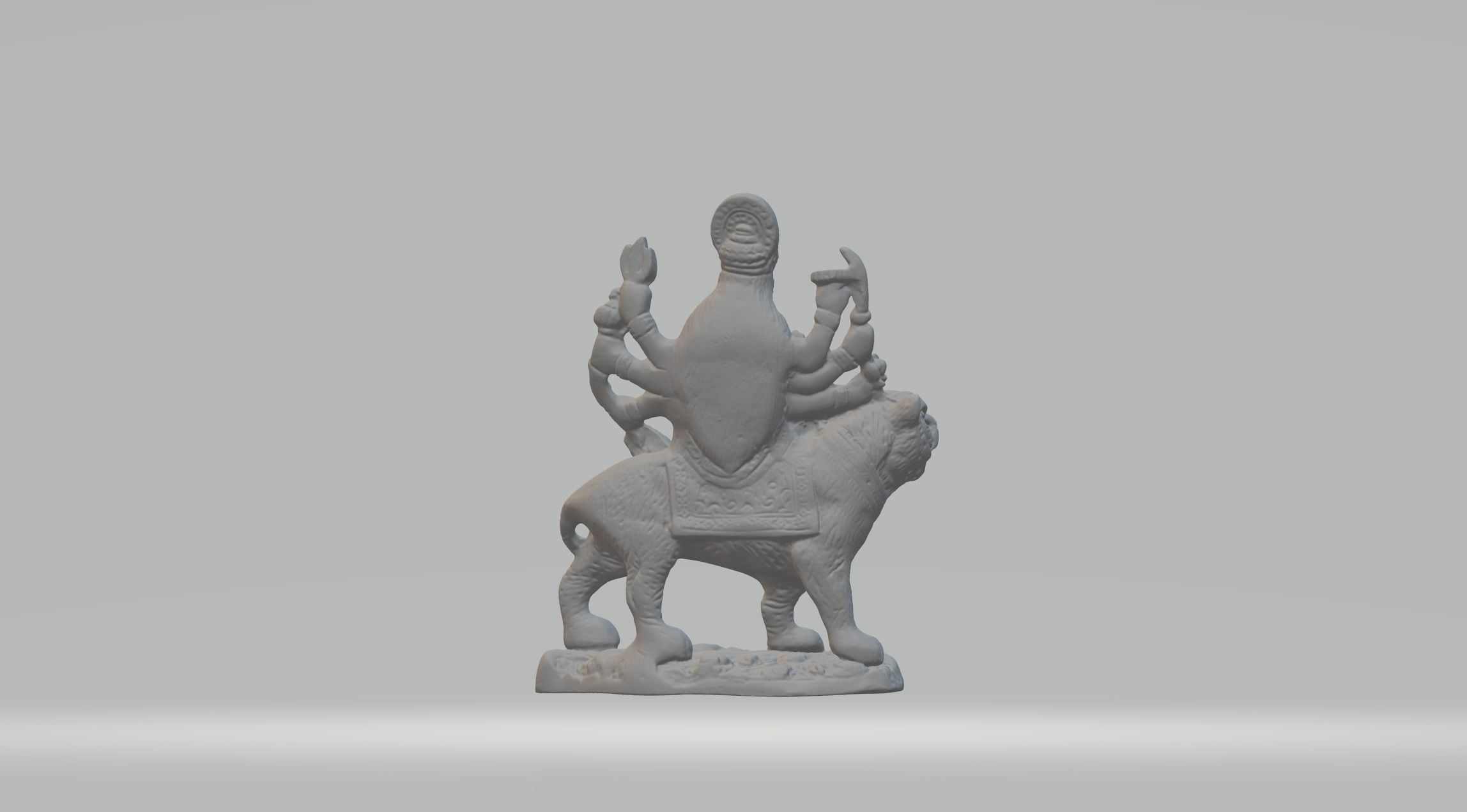 Bodhisattva riding a tiger 3D print model_2