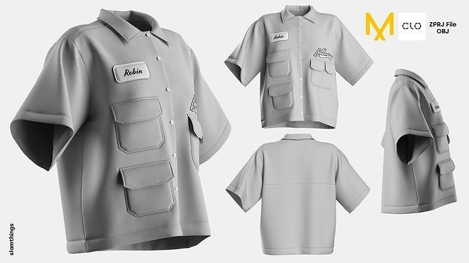 Streetwear Work Shirt 3D model
