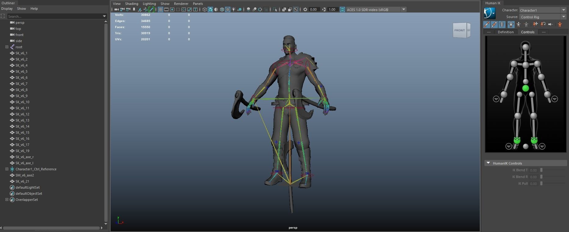 Viking 6 Berserker A pose Low-poly character redy for games Low-poly 3D model_20
