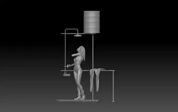 MILITARY WOMAN TAKE A SHOWER 2