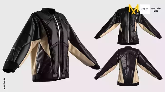 Streetwear Leather Balmain Jacket