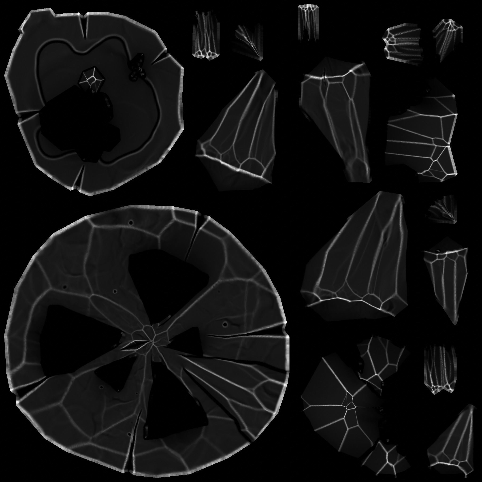 Stylized icy low-poly 3D model of the Floating Islands Low-poly 3D model_4