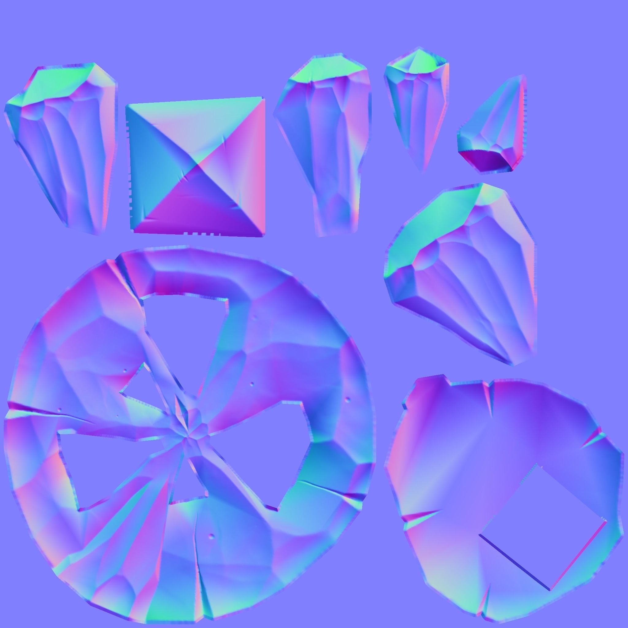 stylized Floating Islands Desert Low-poly 3D model Low-poly 3D model_3