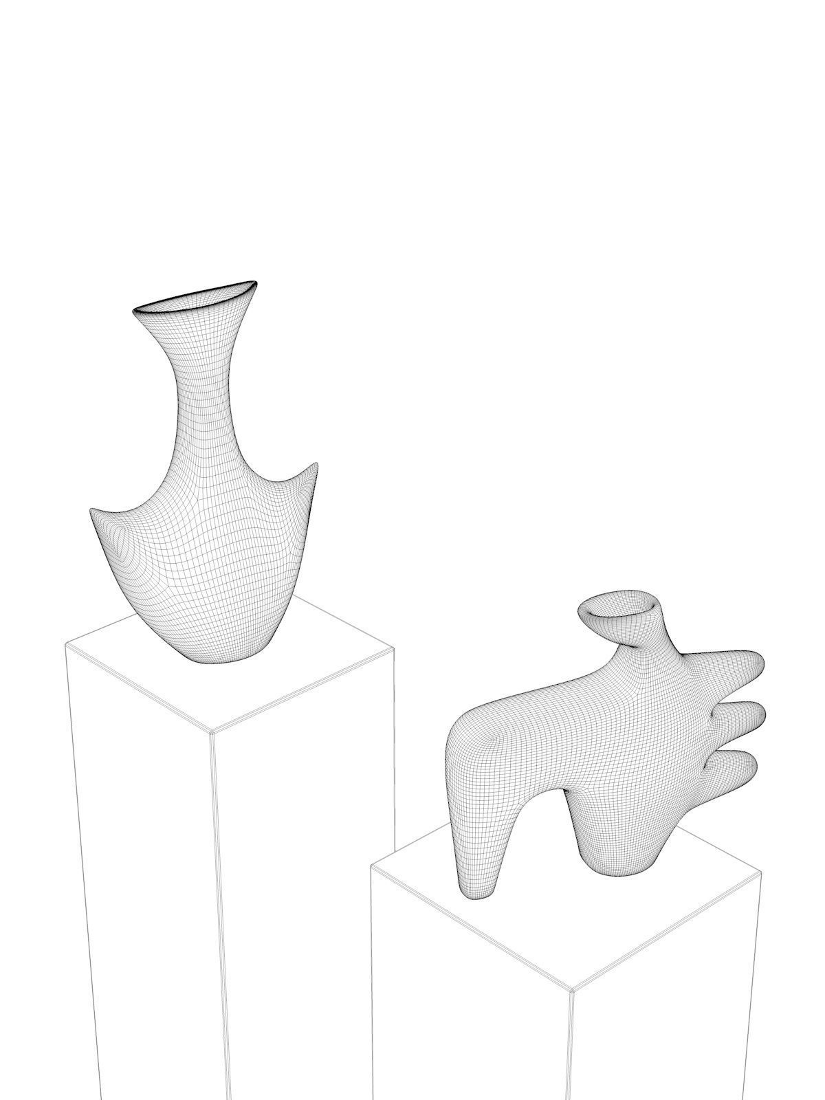Vase Set 145 3D model_4