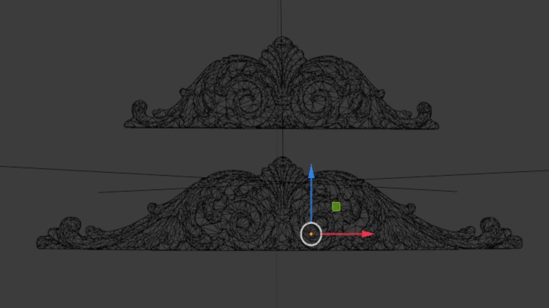 Classic carved decor ornament 362 3D model_6