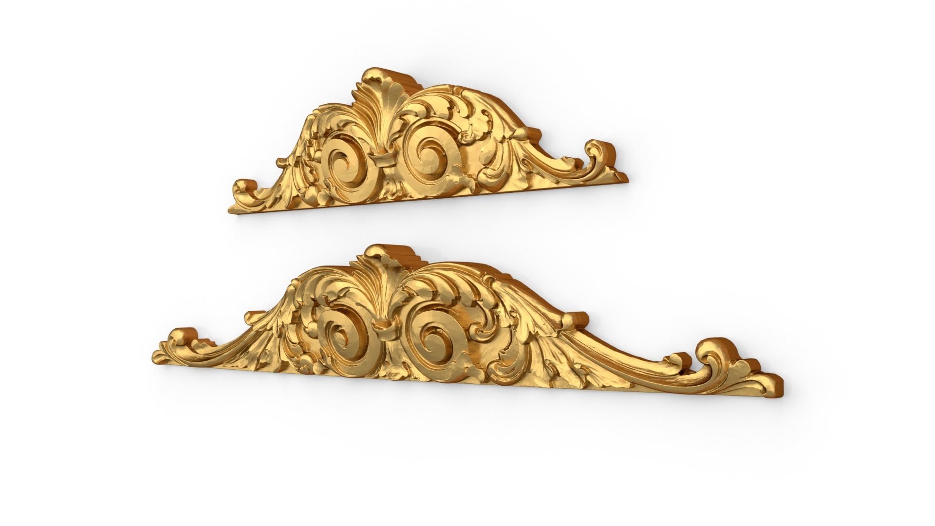 Classic carved decor ornament 362 3D model_2