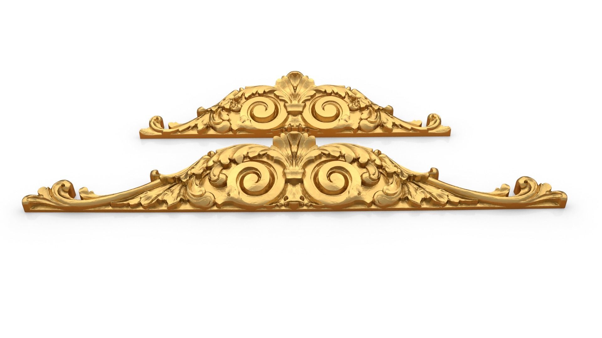 Classic carved decor ornament 362 3D model_3