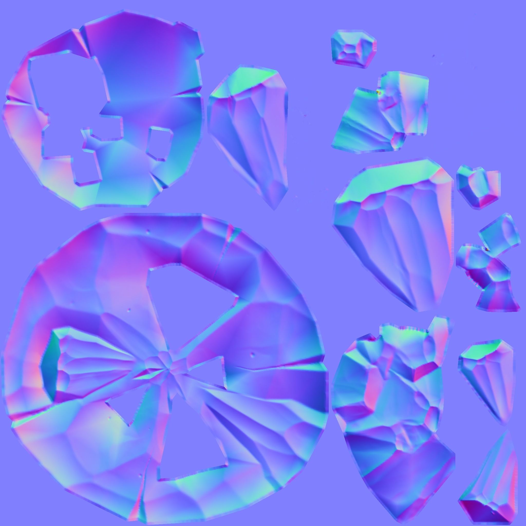 stylized Floating Islands Desert Low-poly 3D model Low-poly 3D model_3