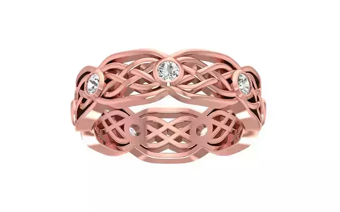 Women Wedding Band 3dm STL OBJ FBX Render Details