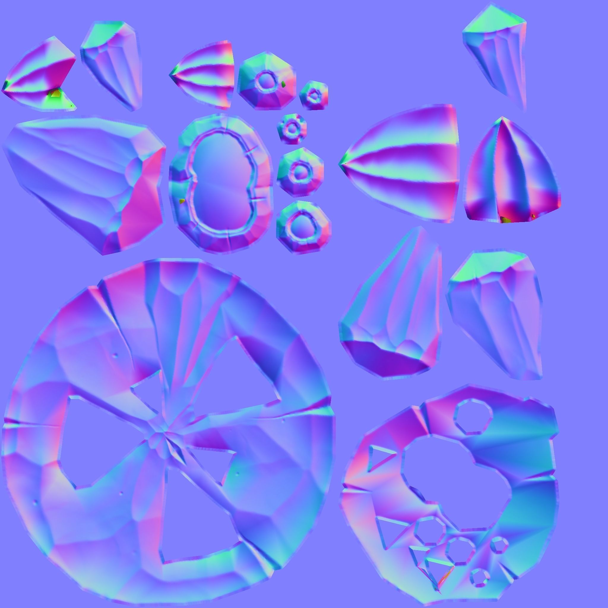 stylized Floating Islands magic witch  Low-poly 3D model Low-poly 3D model_6