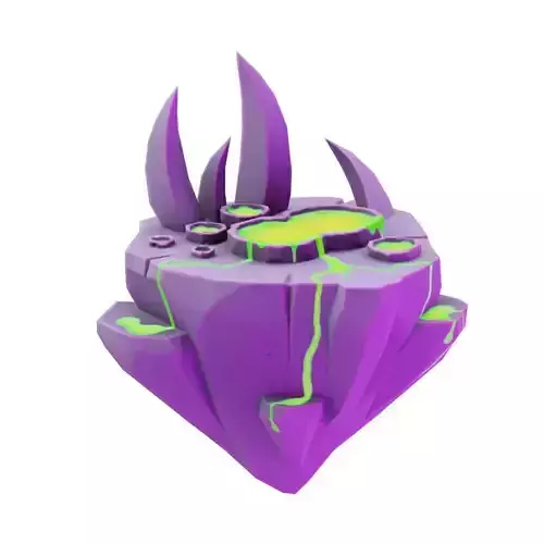 stylized Floating Islands magic witch  Low-poly 3D model Low-poly 3D model