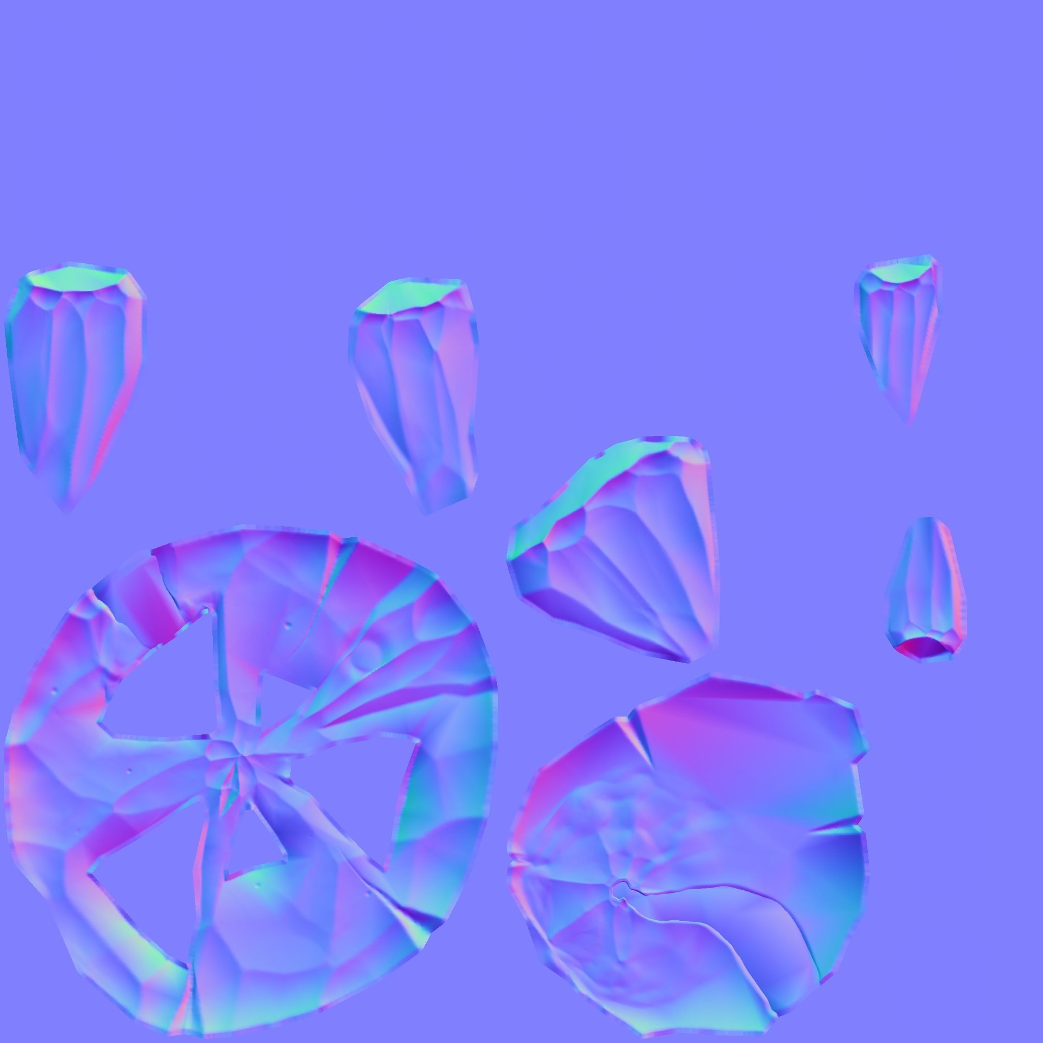 stylized Floating Islands nature Low-poly 3D model Low-poly 3D model_4