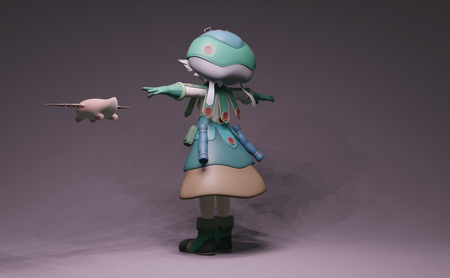 Anime Character - Prushka 3D model_5