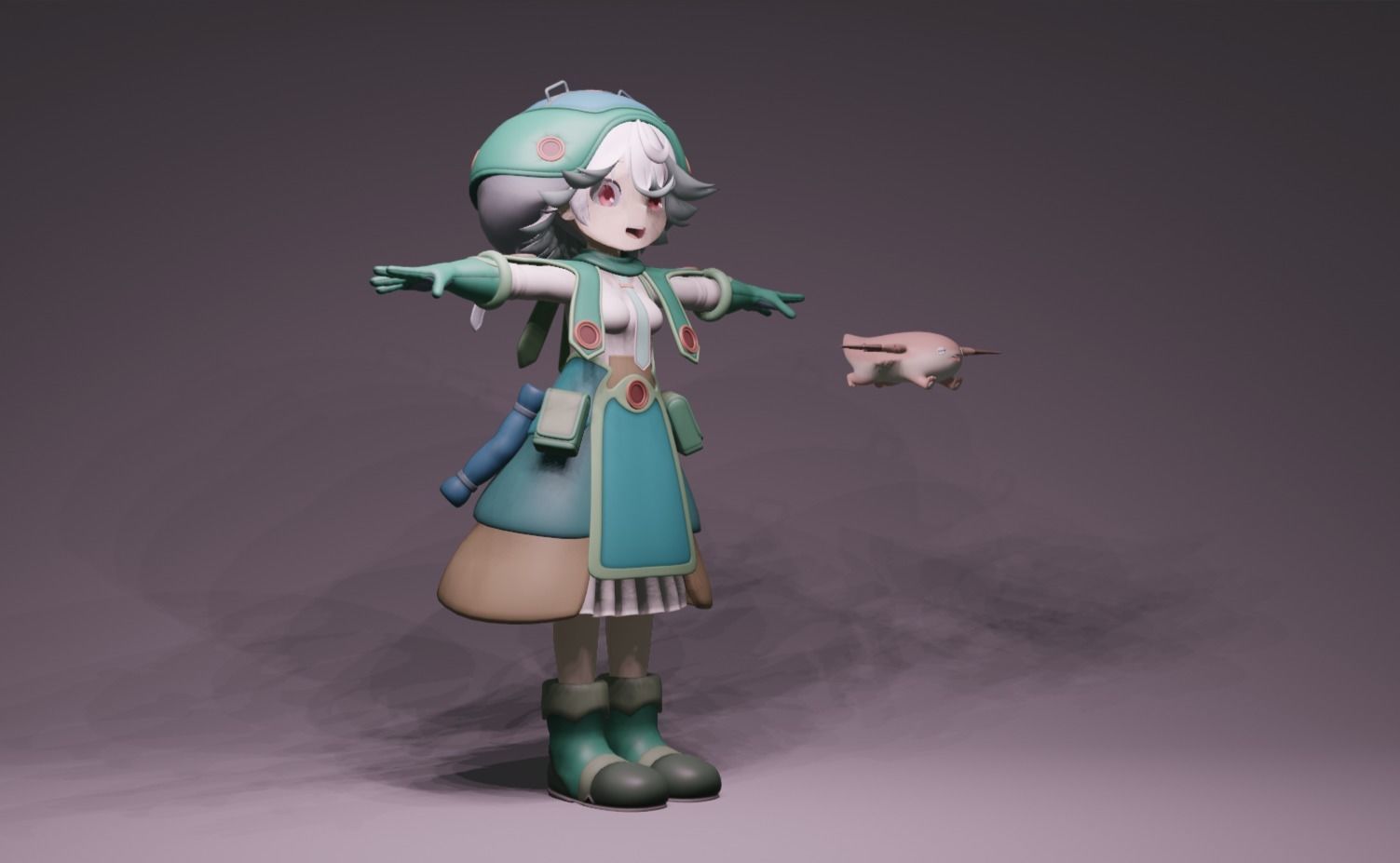 Anime Character - Prushka 3D model_1