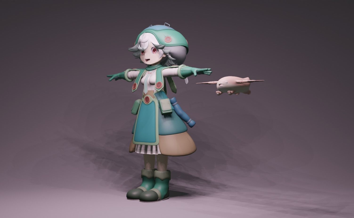 Anime Character - Prushka 3D model_7