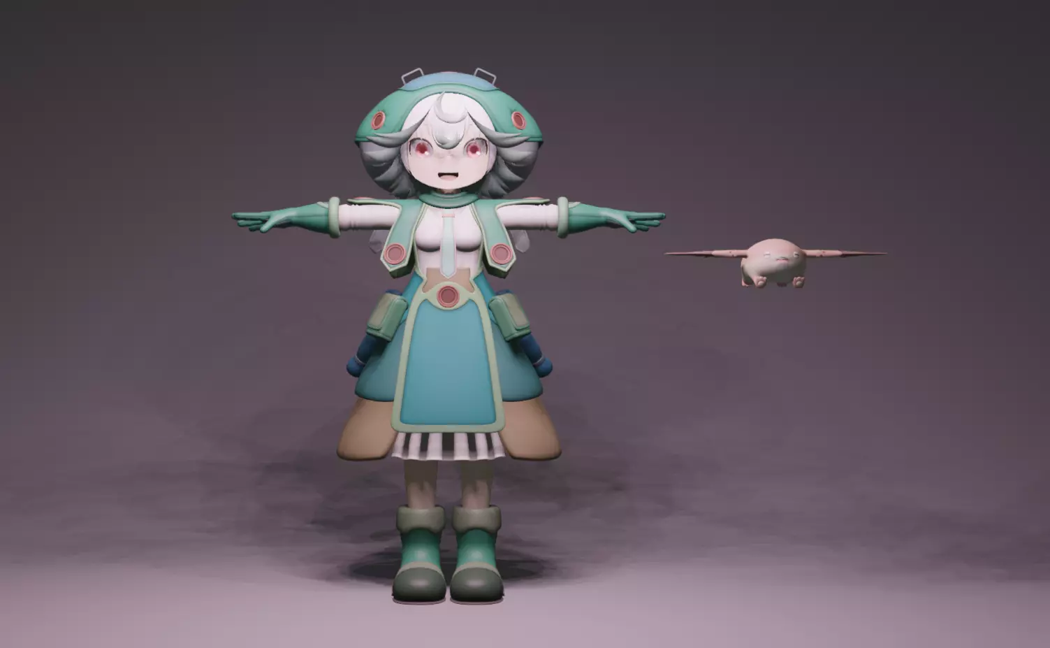 Anime Character - Prushka 3D model_0
