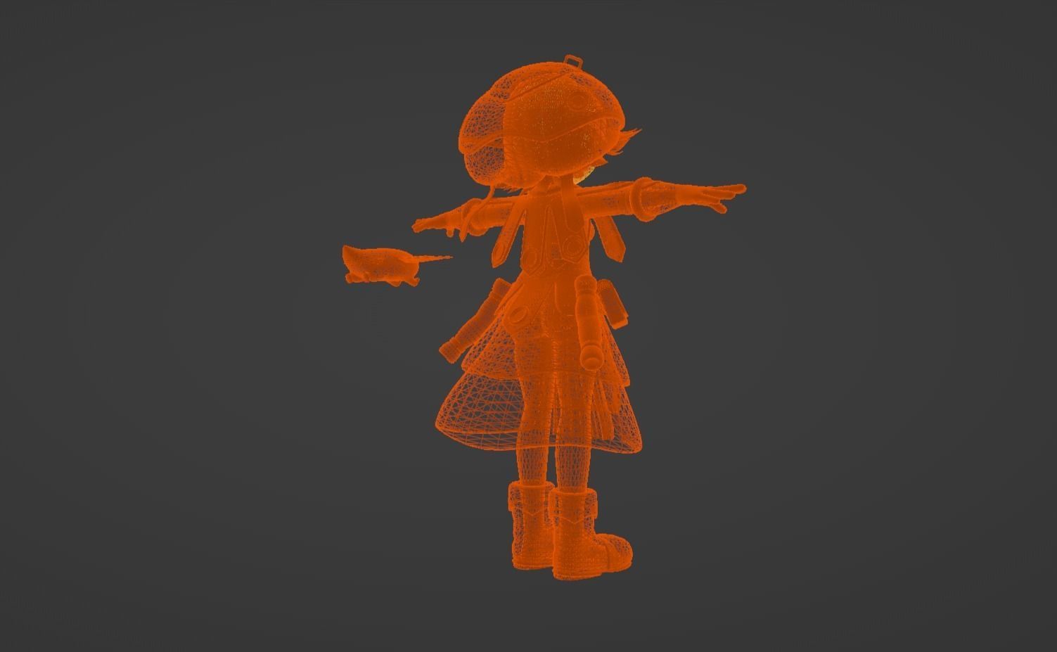 Anime Character - Prushka 3D model_13