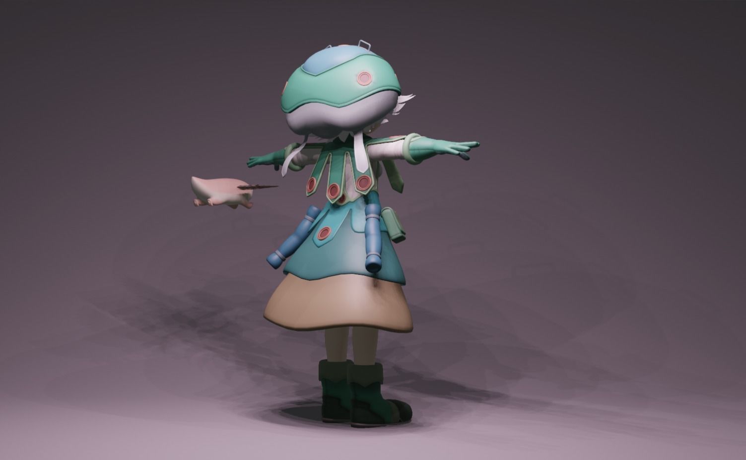 Anime Character - Prushka 3D model_3