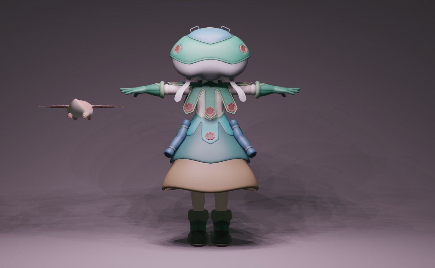 Anime Character - Prushka 3D model_4