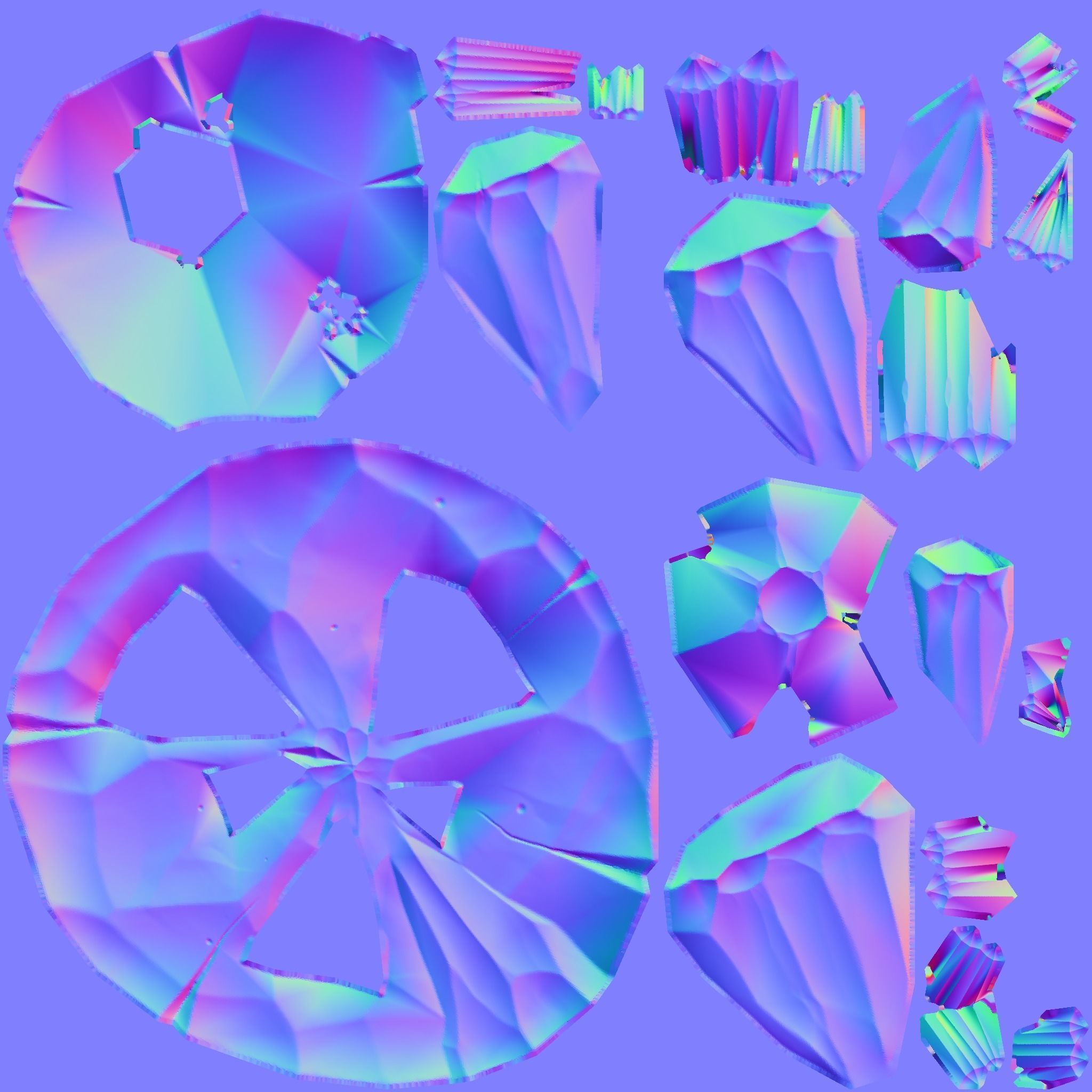 stylized Floating Islands Rocks  Low-poly 3D model Low-poly 3D model_5