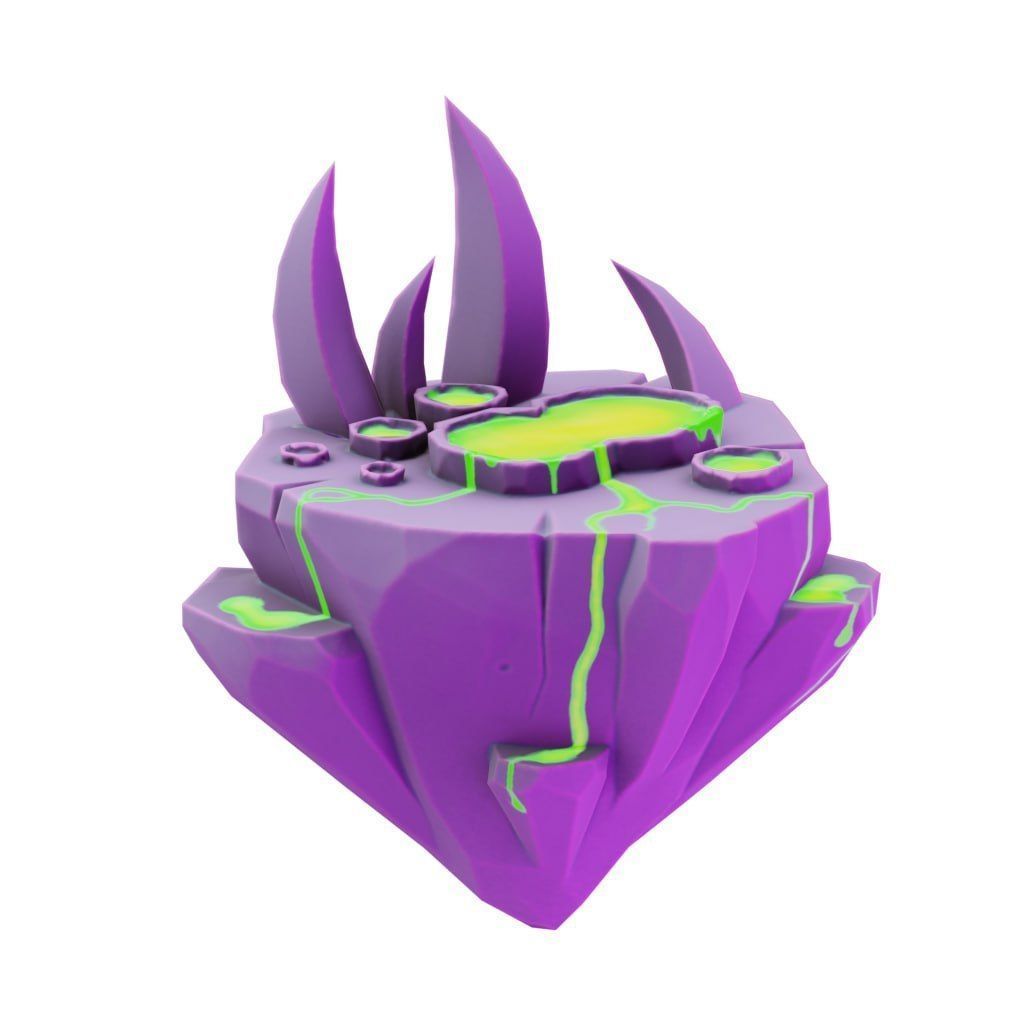 Stylized Floating Islands Pack Low-poly 3D model Low-poly 3D model_2