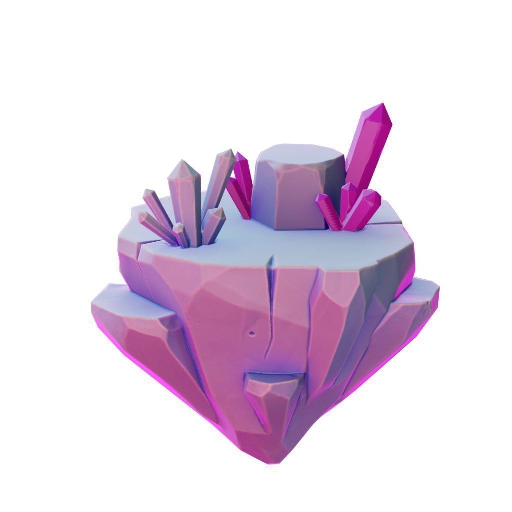 Stylized Floating Islands Pack Low-poly 3D model Low-poly 3D model_3