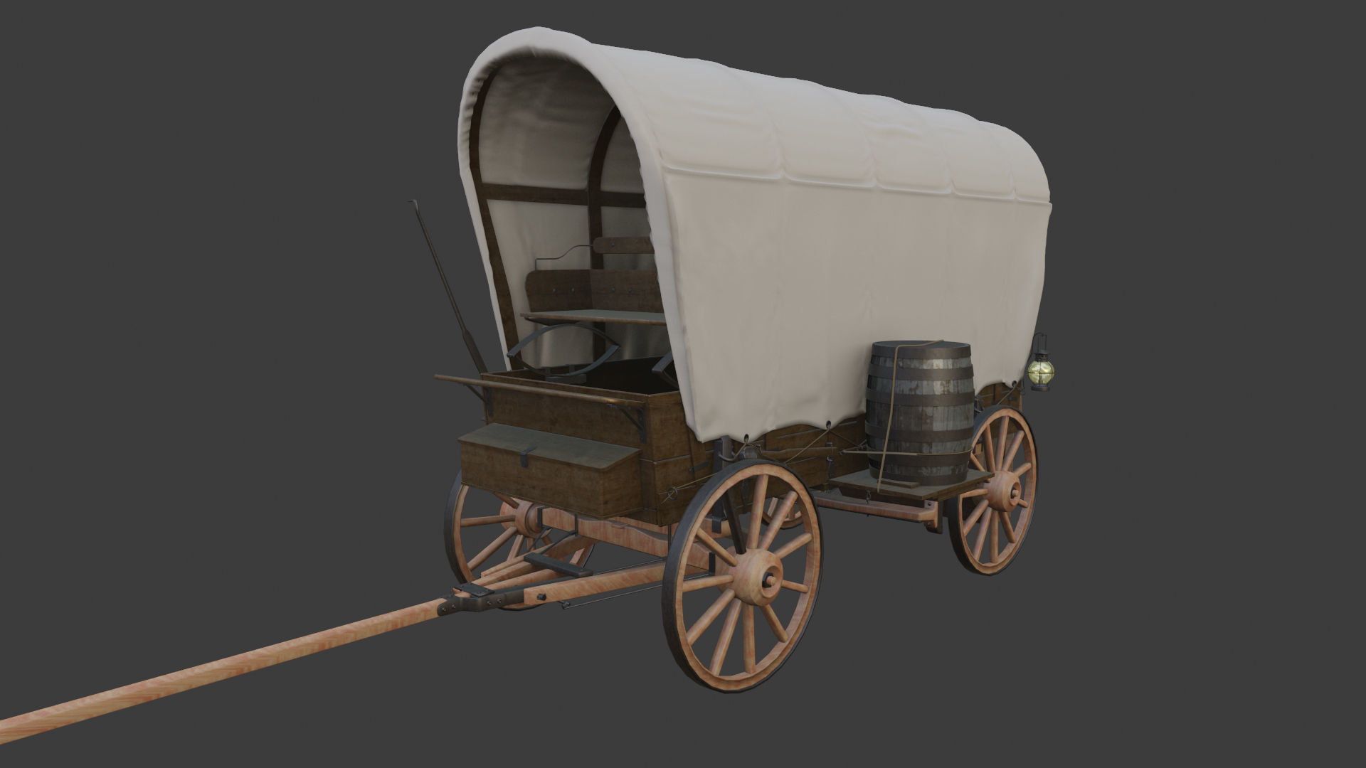 Antique Wood Wagons 3D model_14